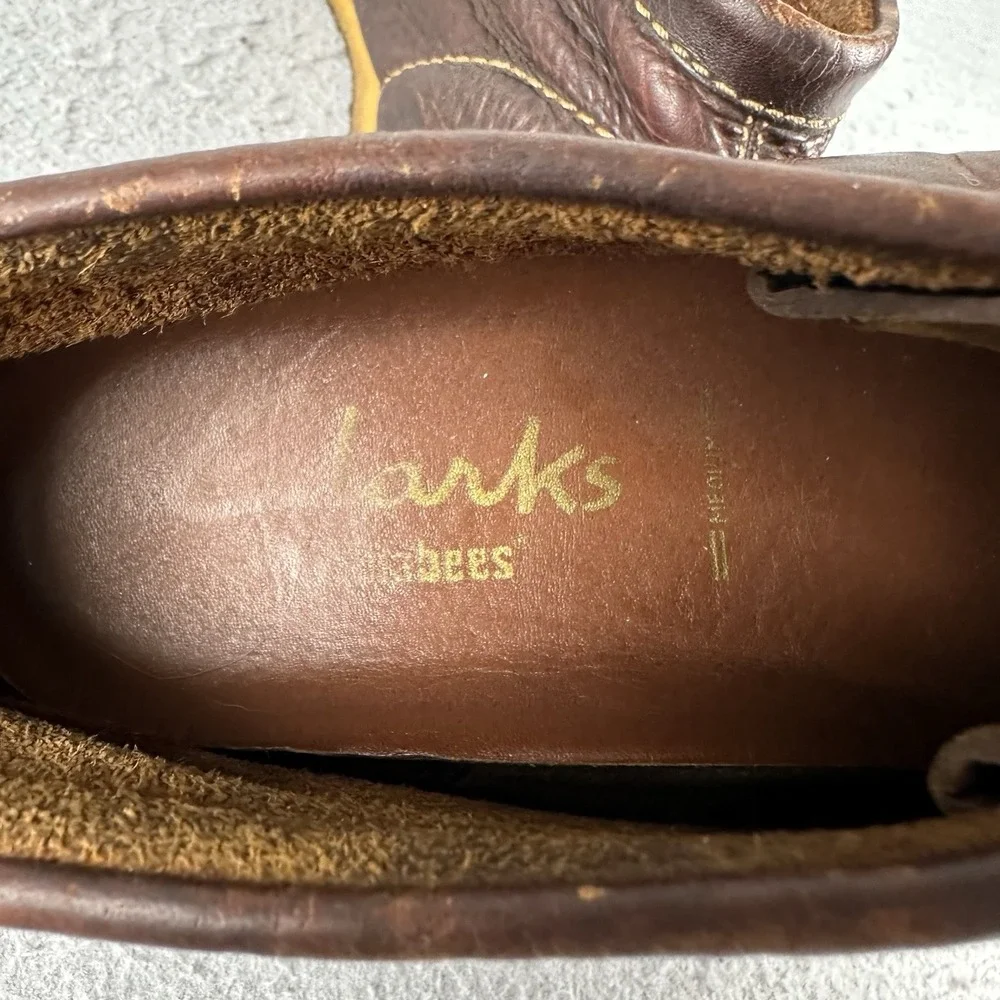 Clarks Originals Wallabee Boot Brown Leather Crepe Sole Mid‎ Cut Chukka US 8